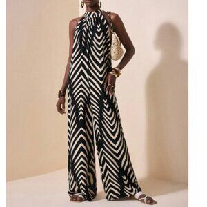 NEW Halterneck  Sleeveless Ultra-Loose Wide-Leg Jumpsuit L-XL